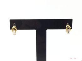 pendientes oro 18k con circonita 