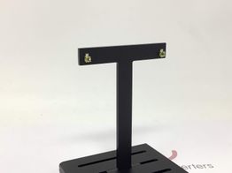 pendientes oro 18k con diamante,esmeralda 