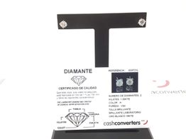 pendientes oro 18k con diamante de laboratorio 