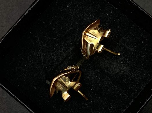 pendientes oro 18k con circonita 