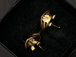 pendientes oro 18k con circonita 