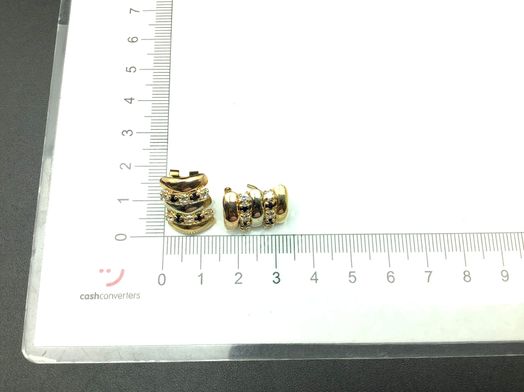 pendientes oro 18k con circonita 