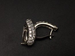 pendientes oro 18k con circonita 