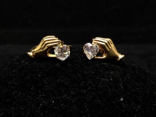 pendientes oro 18k con circonita 