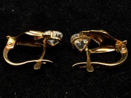 pendientes oro 18k con circonita 