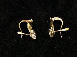 pendientes oro 18k con circonita 