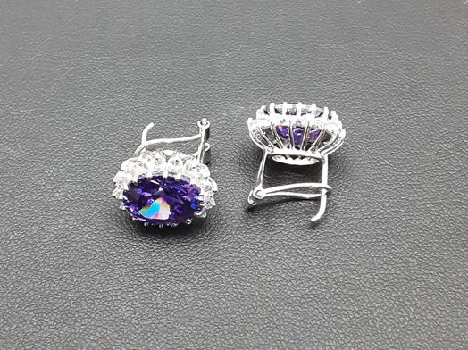 pendientes oro 18k con circonita 