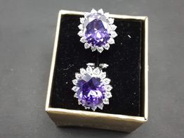 pendientes oro 18k con circonita 