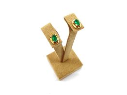 pendientes oro 18k con esmeralda 