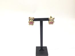 pendientes oro 18k con circonita 