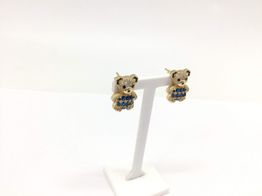 pendientes oro 18k con circonita 