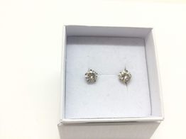 pendientes oro 18k con circonita 