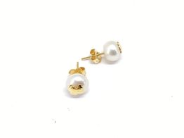 pendientes oro 18k con perla 