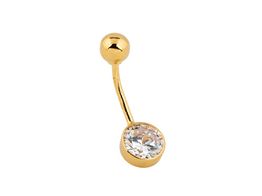 piercing ouro 18k com pedra con circonita 