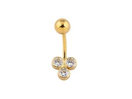 piercing ouro 18k com pedra con circonita 