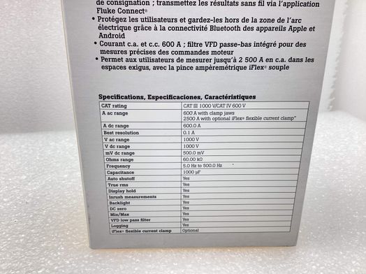 pin&ccedil;a amperim&eacute;trica fluke 375 fc