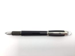 pluma estilografica alta gama montblanc starwalker germany metal pix de resina, plumín m con revestimiento de oro macizo de 14 quilates y baño de rodio