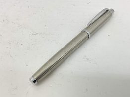 pluma estilografica cross plateado embolo