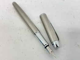 pluma estilografica lamy plateado embolo
