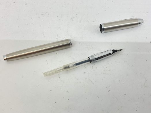 pluma estilografica lamy plateado embolo