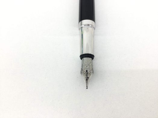 pluma estilografica waldenman plateado