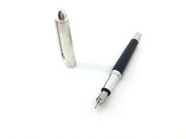 pluma estilografica waldenman plateado