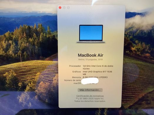 portatil apple apple macbook air core i5 1.3 13 (2013) (a1466)