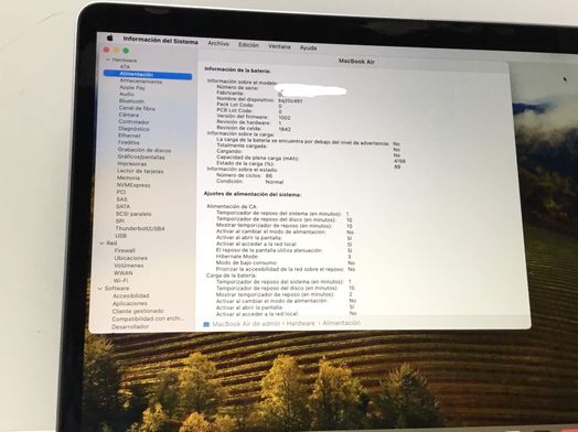 portatil apple apple macbook air core i5 1.6 13 retina true tone (2019) (a1932)