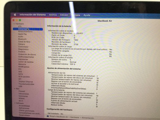 portatil apple apple macbook air m1 8-core 3.2/7 13 (2020) (a2337)