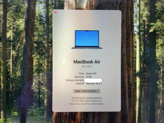 portatil apple apple macbook air m2 8-core 3.4 13 (8gpu) (2022) (a2681)