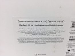 portatil apple apple macbook air m3 8-core 4.0 13 (8gpu) (2024) (a3113)