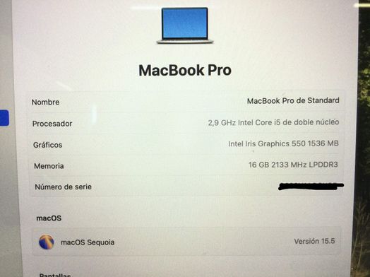 portatil apple apple macbook pro core i5 3.3 13 touchbar (2017) (a1706)