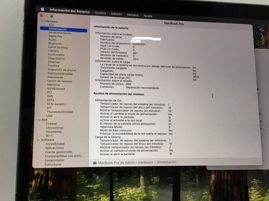 portatil apple apple macbook pro core i7 2.6 15 touchbar (2018) (a1990)