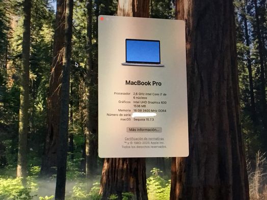 portatil apple apple macbook pro core i7 2.6 15 touchbar (2018) (a1990)