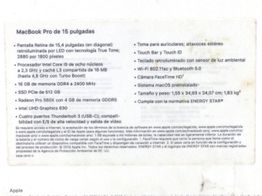 portatil apple apple macbook pro core i9 2.3 15 touchbar (2019) (a1990)