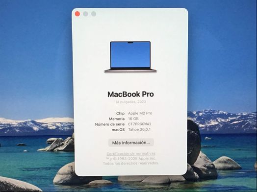 portatil apple apple macbook pro m2 pro 10-core 3.4 14 (16gpu)(2023)(a2779)