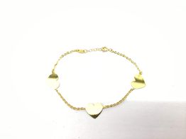 pulsera ouro 18k com pedra 