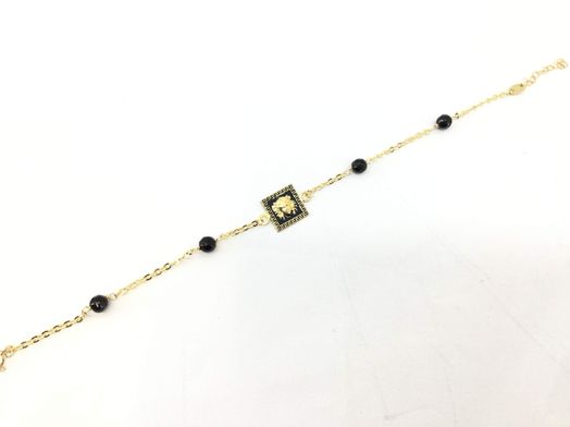 pulsera oro 18k con onix 
