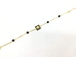 pulsera oro 18k con onix 