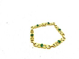 pulseira ouro 19k com pedra 