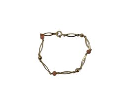 pulseira ouro 19k com pedra 