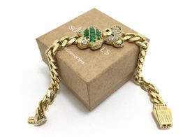pulsera oro 18k con circonita 