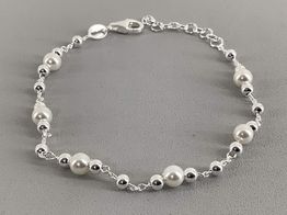 pulsera plata 925mm con perla 