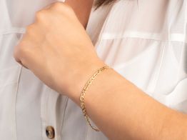 pulsera oro 18k maciza ancla dxsx 19cm