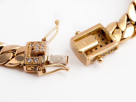 pulsera oro 18k con circonita 