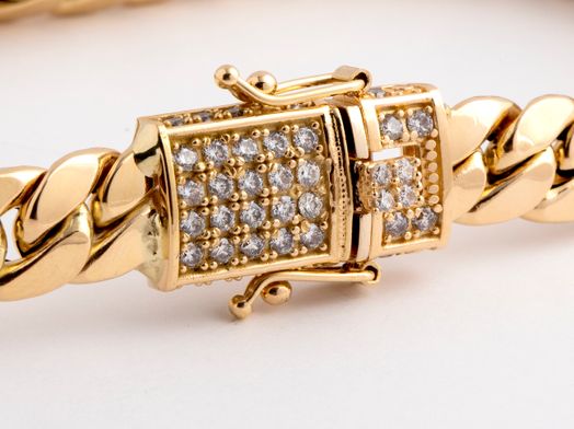 pulsera oro 18k con circonita 