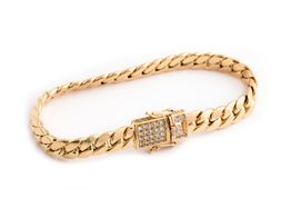 pulsera oro 18k con circonita 