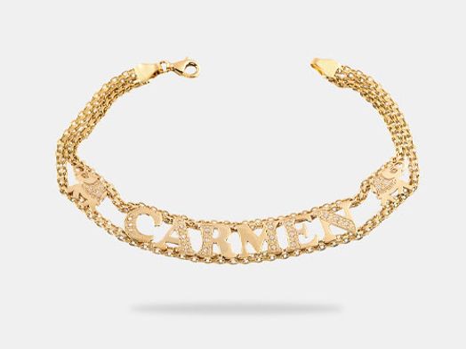 pulsera oro 18k con circonita 