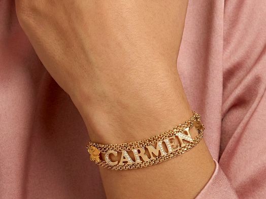 pulsera oro 18k con circonita 