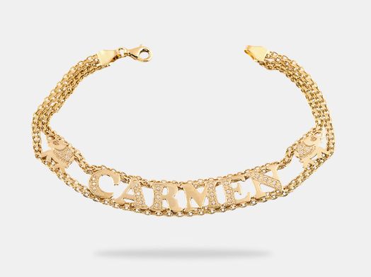 pulsera oro 18k con circonita 